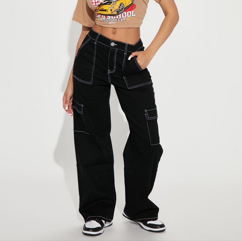 Fashion nova cargo jeans